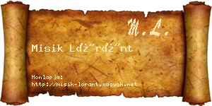Misik Lóránt névjegykártya