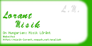 lorant misik business card